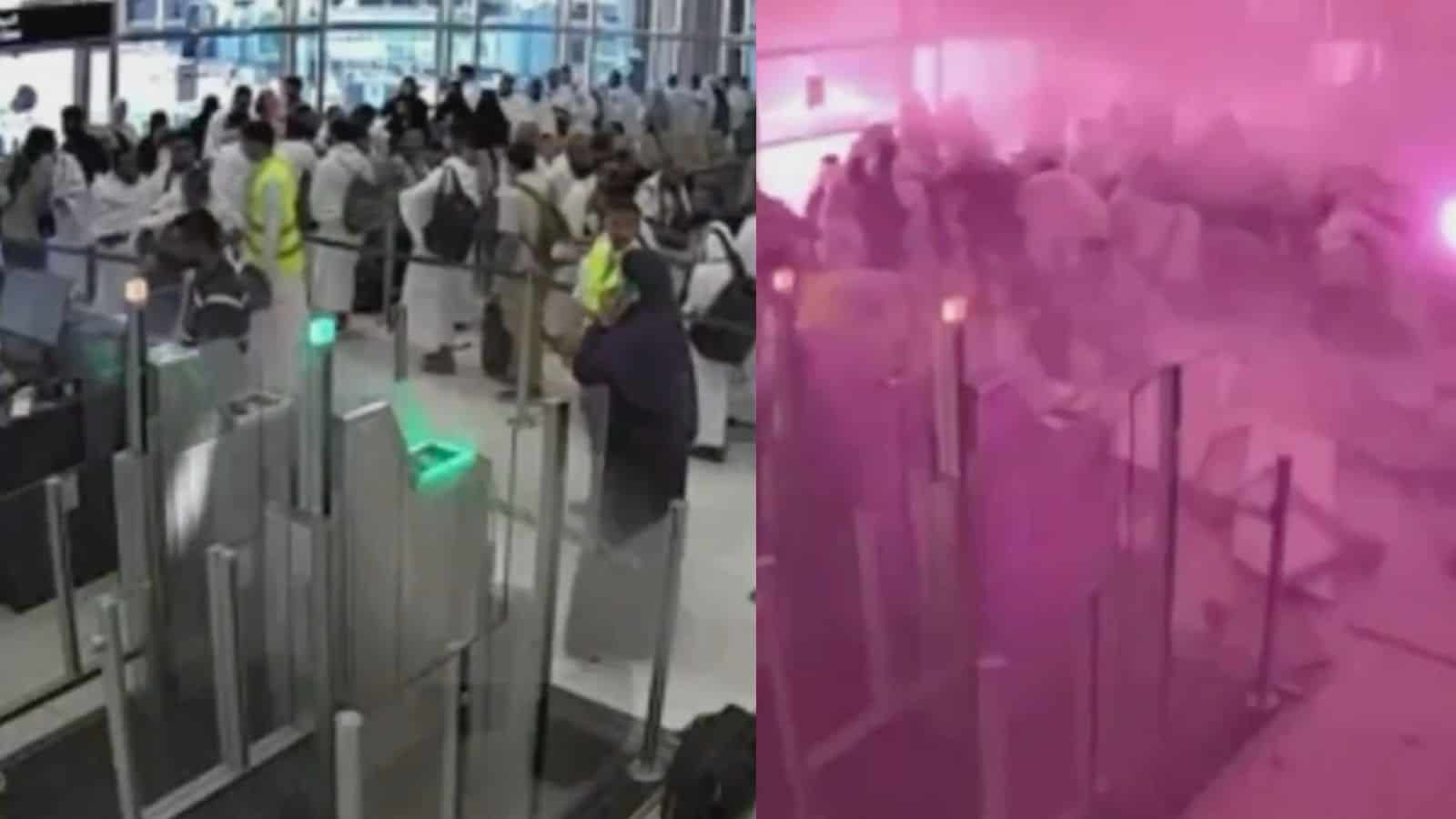 Video captures moment of Riyadh airport strike as pilgrims flee