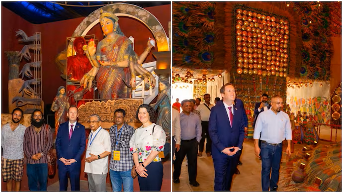 US Ambassador Sergio Gor Visits Durga Puja Celebrations in Kolkata